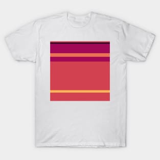 A captivating composition of Licorice, Jazzberry Jam, Faded Red, Light Red Ochre and Butterscotch stripes. T-Shirt